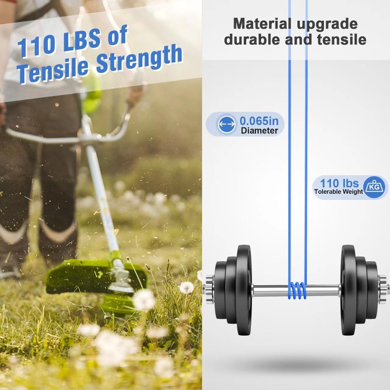 Chway 6 PCS Weed Eater String Compatible with Kobalt 40V