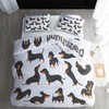 MOBEITI Dachshund Bed Linen 135 x 200 cm, Dachshund Dog