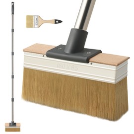 Mitclear Deck Stain Brush Applicator with Long Handle(59IN), 7IN Wide Deck Paint Brushes for Applying Stains, Paints and Sealer on Outdoor Wood Deck, Fence, Patio, Wall, Furniture