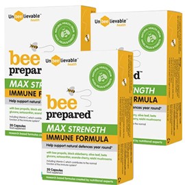 Unbeelievable Health Bee Prepared Max Strength Immune System Formula - Created by Nutritional Experts - Contains Bee Propolis, Elderberry and More – Immunity Support Supplement