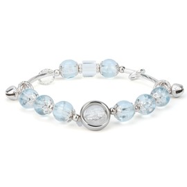 LINGYUAN Meditation Bracelet Meditator Anxiety Relief Bracelet Gifts for Women Men Energy Healing Spiritual Meditation Sky Blue Crystal Jewelry