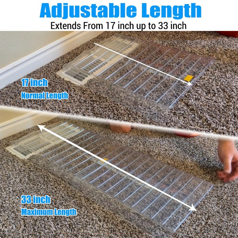 Magnetic Air Vent Extender for Under Furniture Floor Vent Deflector