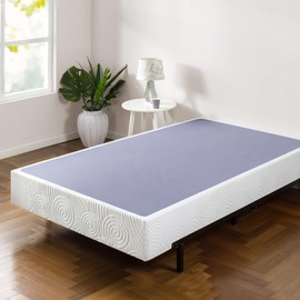 ZINUS Metal Box Spring with Wood Slats, 9 Inch Mattress Foundation, Sturdy Steel Structure, Easy Assembly, Twin