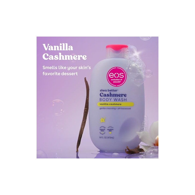 Eos Shea Better Gel Baño Vainilla Cachemira Hidratante Nutritivo Fórmula
