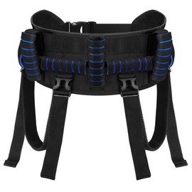 NINEMAX Gait Belt for Seniors, Gait Belt with Handles for Elderly, Medical Nursing Lift Gate Belts for Physical Therapy and Patients Walking Safety with Leg Strap and Quick Release Buckle (Blue)