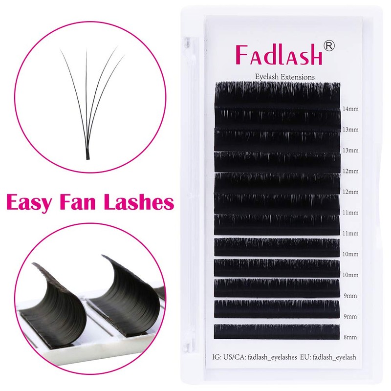 Self-Fanning Volume Eyelashes, Easy Fan Lashes for Eyelash Extensions, 12