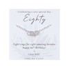 Lilian Belle 80th Birthday 925 Sterling Silver Bracelet Jewellery Gift