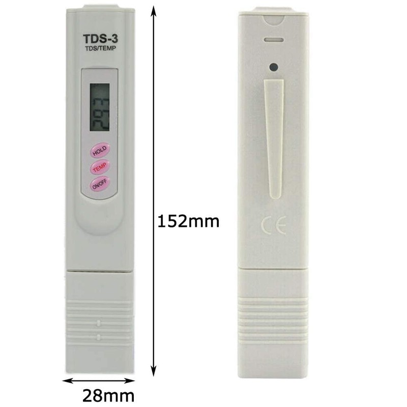 Treki TDS-3 Water Quality LCD Digital Temperature Meter PPM Water
