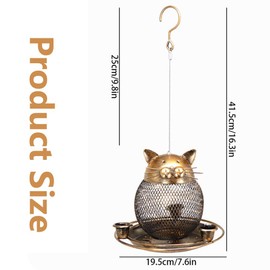 Bird Feeder Cage,Iron Squirrel Proof Bird Feeder,Hanging Bird Feeder,for Outdoor Hanging Feeders in Outdoor Garden, Cat Outdoor Decorated,Yard, or Patio Use