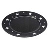Decorative Plate Diameter 33 cm with Stars Black