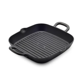 GreenPan x Bobby Flay Cast Iron 11” Square Grill Pan, Pre-Seasoned Professional Grade Heavy Duty Skillet, Helper Handles, Induction Suitable, Stovetop, Oven, BBQ & Fire, Indoor & Outdoor Use, Black
