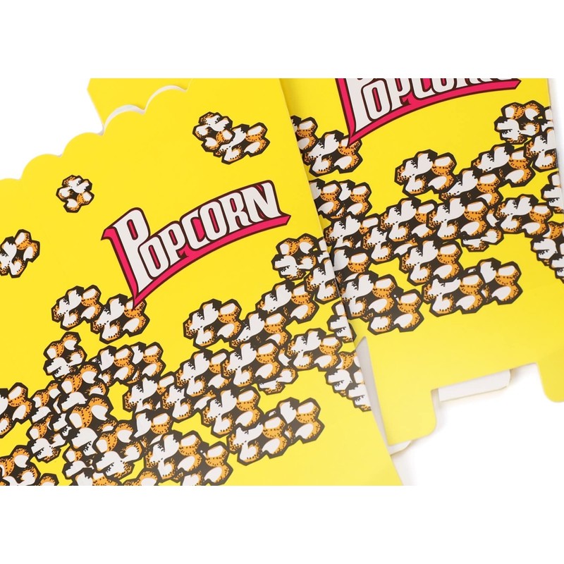 Komonee Foldable Pack Of Childrens Popcorn Holder Boxes Yellow (Pack