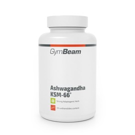 GymBeam GymBeam Ashwagandha KSM 66 Kapseln - Hochdosiert, 200 mg pro Tagesdosis, Adaptogen zur Resilienz-Steigerung und Senkung von Cortisol, Nootropikum fr Schlaf und geistige Gesundheit, 90 Kapseln