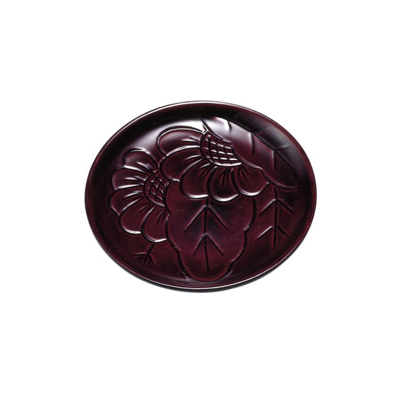 4860008 Meisha Plate Chrysanthemum Carved