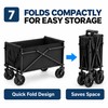 Folding Utility Wagon Cart, 330 lb Capacity, Collapsible Metal Frame