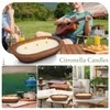 Citronella Scented 3-Wick Candle (8oz) Oval Wood Bowl Candle, Clean