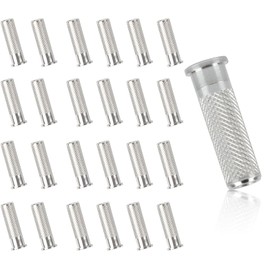 KURUGEILI Archery Aluminium Carbon Fibre Inserts with OD 7.40 mm for ID 6.20 mm/.244 Inch Arrow Waves Arrow Head Insert Base Pack of 24