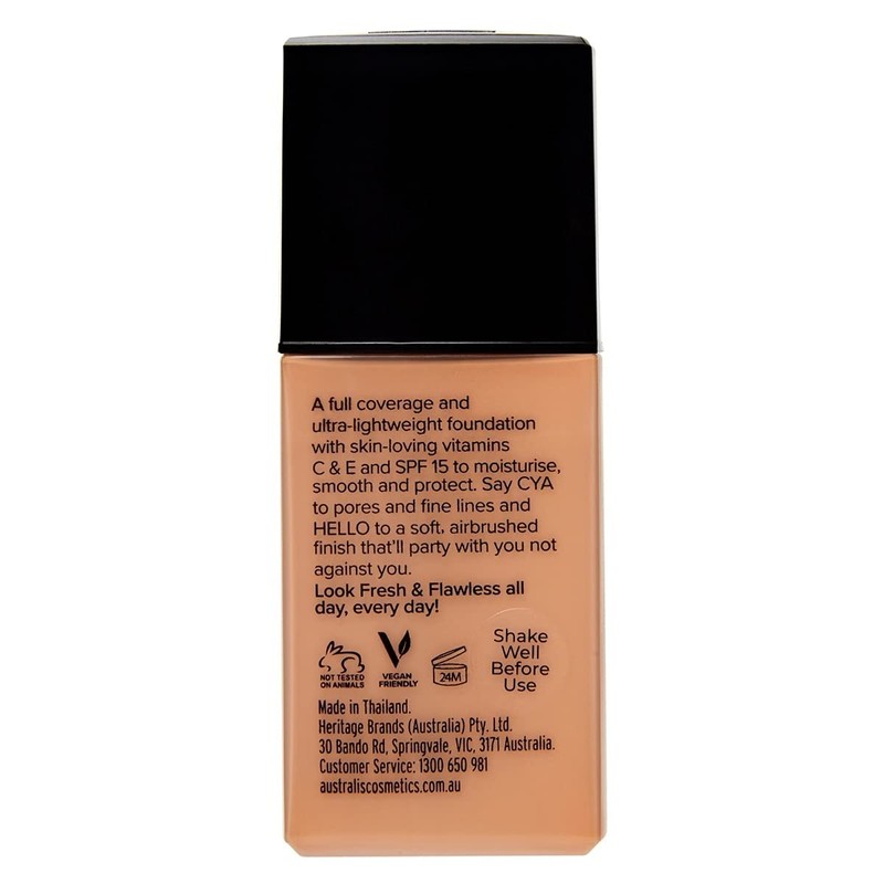 Australis Fresh & Flawless Full Coverage Foundation - Warm Sand