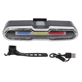 Bike Tail Light 3 Colors Waterproof USB Rechargeable Bike Rear Warning Light for Outdoor Cycling