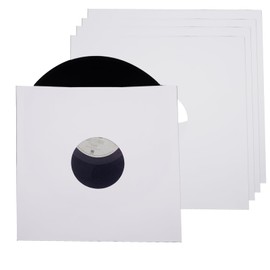 12 Inch Record Inner Sleeves, 20 Pack Heavyweight White Kraft Paper vinyl protective sleeves, Square Acid Anti-Static Free record sleeves for 12 Inches LP Albums