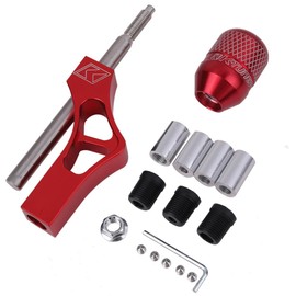 Avan Knight KRB262 Aluminum Shift Lever Shift Knob Gear Lever Truck Mini Car Manual MT Long Adapter Adjustable Extension Universal Product (Red)