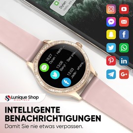 LUNIQUESHOP Smart Watch LSLUXE Brilliant Woman Blood Pressure Watch Smartwatch Women's Pedometer Watch Fitness Heart Rate Monitor Waterproof Watch Pink