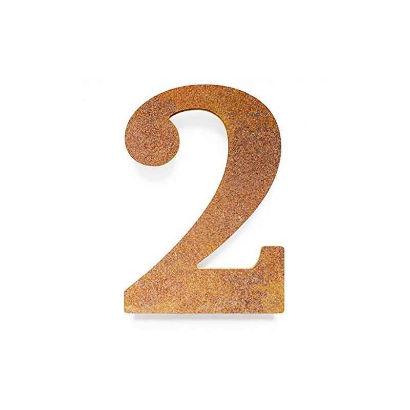 Vintage House Number 2 - Solid, Weatherproof & Durable -