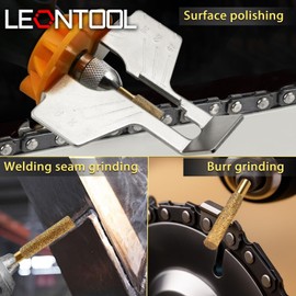 LEONTOOL Chainsaw Diamond Set of 8, 0.2 inch (4 mm), Chainsaw Polishing, Drill Bit for Grinding, Titanium Plating, Diamond Whetstone with Shaft, Cylindrical Shape, Tip, Polishing Bit, 0.1 inch (3 mm