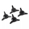 MUTUSAISI 4PCS 3-Bar Spinner Zinc Alloy Wheel Hub Center Caps