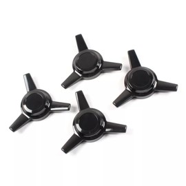 MUTUSAISI 4PCS 3-Bar Spinner Zinc Alloy Wheel Hub Center Caps Knock-Off Style Lowrider Hubcaps Covers
