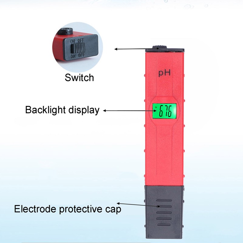 PH Tester Backlight Portable Digital PH Meter ATC High Accuracy