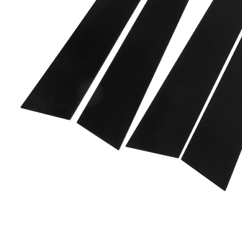 8PCS Door Window Pillar Trim Bright Black 4D Style PC