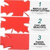 NUOBESTY 20pcs Fall Maple Leaf Paper Cuts Paper Cutouts Red