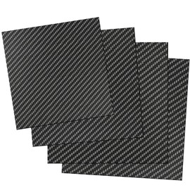 Kalolary Carbon Fiber Sheet 240 X 240 X 0.5 MM, 3K Real Carbon Fiber Board Plate Carbon Plate Twill Weave Panel Sheets Available in 0.5mm-4mm 100% 3K Glossy Surface Laminate Carbon Fiber Sheet