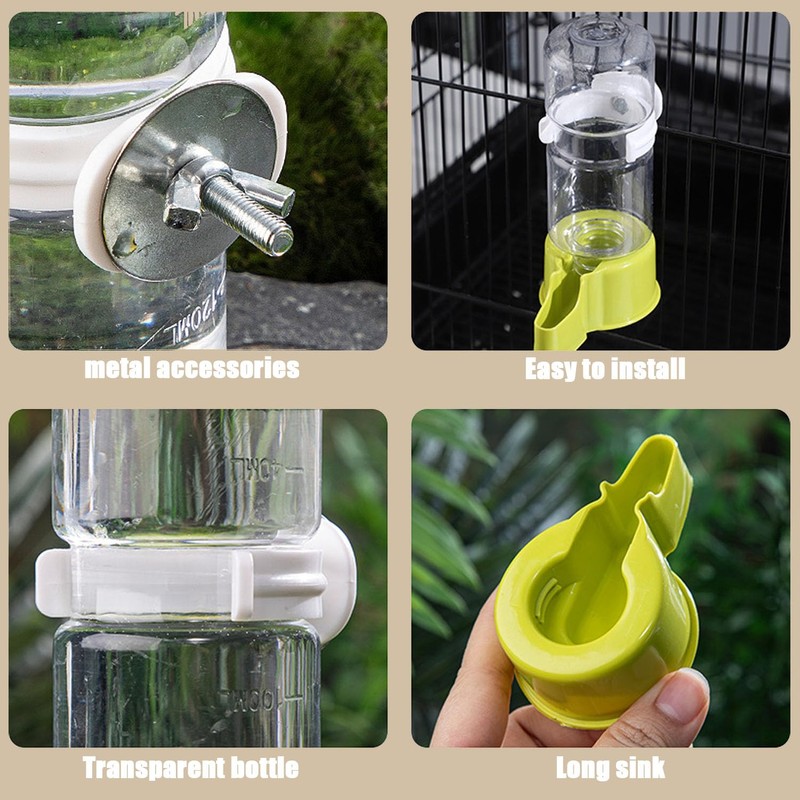 Shengsenfu Automatic Bird Water Dispenser, Parrot Feeder, Bird Cage Suspended