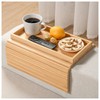 YUBAMIN Bamboo Sofa Arm Tray, Anti-Dropping Couch Arm Tray, Foldable