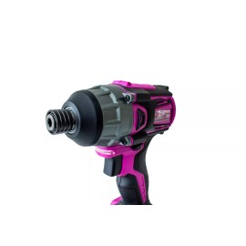The Original Pink Box 20-Volt Lithium-Ion Brushless Cordless ¼-Inch Impact Driver, Pink - 2Ah