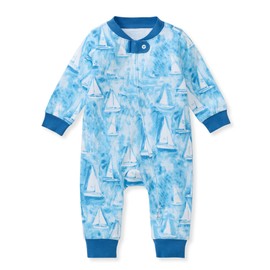 Burt's Bees Baby Boys Footless Pajamas, Sleep and Play Loose Fit, 100% Organic Cotton Soft One-piece PJs, Sizes NB to 6-9 Months