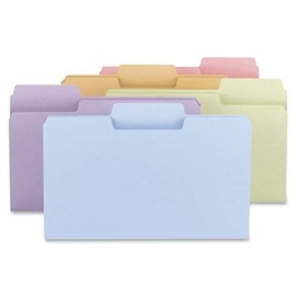 Smead SuperTab File Folder, Oversized 1/3-Cut Tab, Legal Size, Assorted Colors 100 per Box (11962)