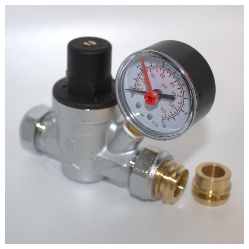 Water Pressure Reducing Valve 22mm and 15mm - 1-6 Bar