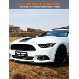 Savadicar Front License Plate Frame, Durable ABS License Plate Holder Bracket Compatible with 2018 2019 2020 Ford Mustang, Exterior Accessories, 1 PC, Black