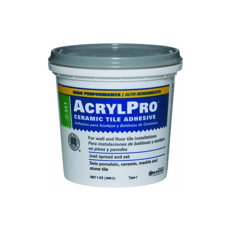 Custom Building Products ARL4000QT 1 Quart AcrylPro Ceramic Tile Mastic,