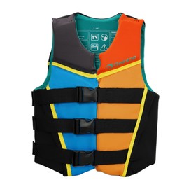 Owntop Swim Vest Youth 50-90 lbs, Neoprene Swim Jacket Kids, Adjustable Straps Buckles, Lightweight, Swimming Training, Boating, Kayak, Water Sports (Multi-color, M)