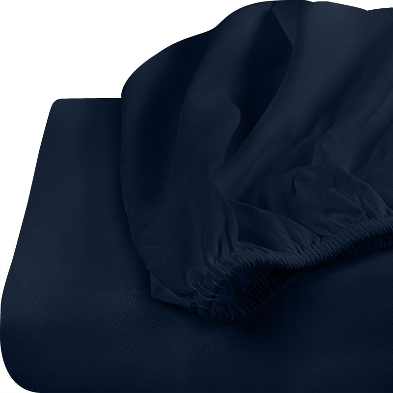 Utopia Bedding Fitted Sheet Single (2 Pack), Navy - Deep