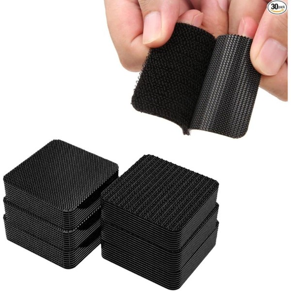 NoBrand 30 PCS Hook and Loop Tape, 2" × 2"