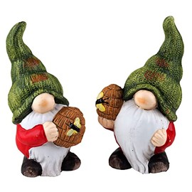 Gonk Gnome Bee And Hive Garden Ornament Figurines (Set of 2)
