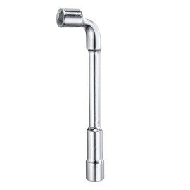 sourcing map L Shaped Angled Hex Socket Wrench 9mm High Carbon Steel Double Ended Metric 6 Point Tubular Socket Spanner for General Repairing, Pipeline, Bicycle Car Maintenance