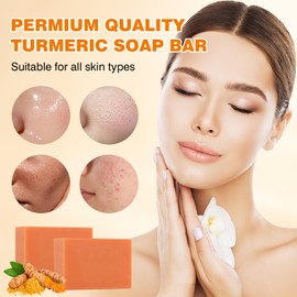 Turmeric Kojic Acid Soap Bar for Face and Body - Cleansing Soap Bar with Deep Exfoliation, Daily Face Wash, Gentle on Sensitive Skin, All Skin Types - 200g/7OZ
