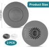 Zykra 2 Tapones de desagüe universales de Silicona, 11,5 cm