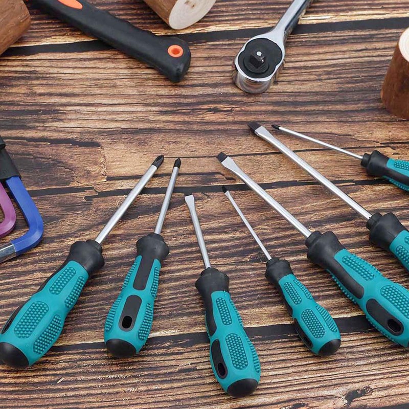 7pcs Screwdriver Set-Heavy Duty Chrome Vanadium Steel Made,Non-Slip Softy Handle,Magnetic